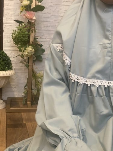 شرشف رداء الصلاة بناتي - بخنق سماوي - طول 150cm من...