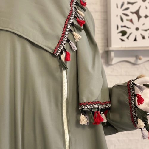 شرشف رداء الصلاة- سحاب - أخضر