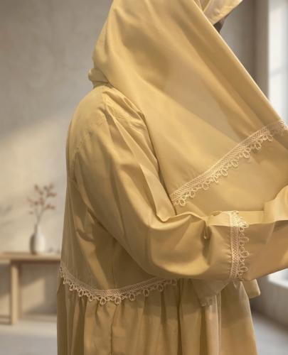 Prayer dress sheet for my daughters - card with zipper - beige - 135cm
