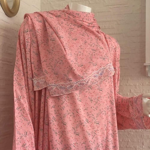 شرشف رداء الصلاة مشجر - لف مفتوح- زهري