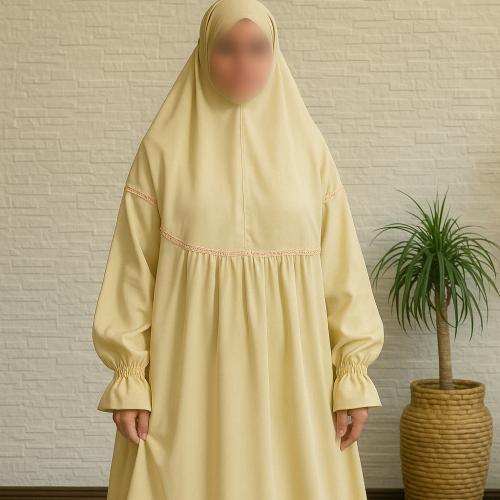 شرشف رداء الصلاة - بخنق بناتي - بيج- طول 160cm من...