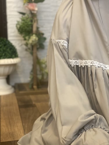 شرشف رداء الصلاة بناتي - بخنق رمادي - طول 150cm من...