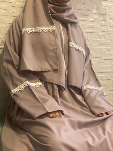 شرشف رداء الصلاة بناتي كرتة بسحاب - موف بنفسجي - 1...