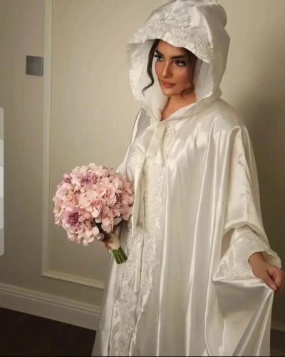 عباية عروس اطراف دانتيل