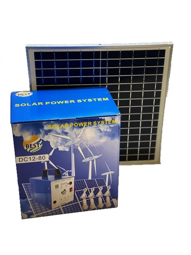 منظومة إدارة طاقة شمسية 140W مع بطارية ليثيوم 12A