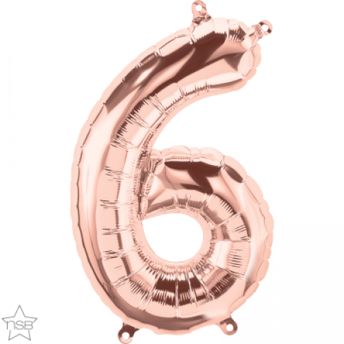FOIL LARGE NUMBER ROSEGOLD (عدد 5 قطع)6