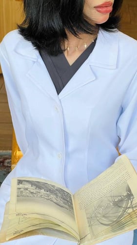 Mini flowers labcoat