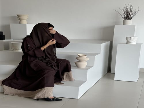 BROWN BEIGE ABAYA