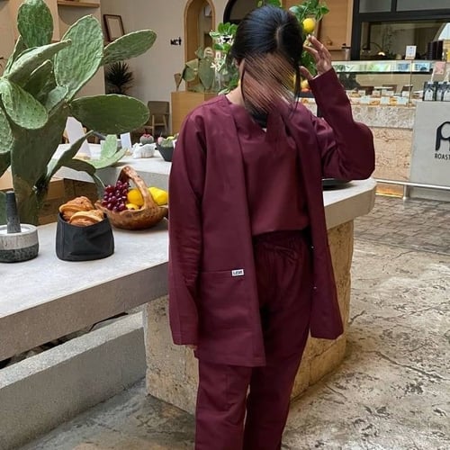 جاكيت طبي ماروني (Burgundy)