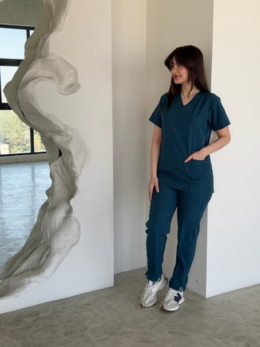 سكراب طبي #2 تركوازي مزرق