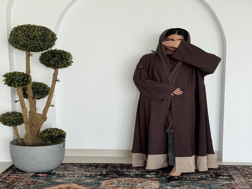 BROWN BEIGE ABAYA