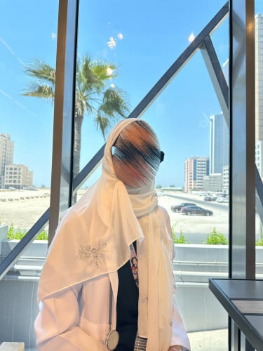 طرحة بيضاء مطرزه #3