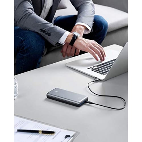 شاحن متنقل أنكر بسعة 19000 بتقنية PD وIQ و Hub لنق...