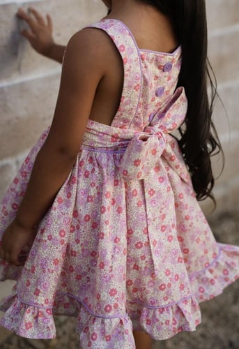 فستان قطن مورد راقي