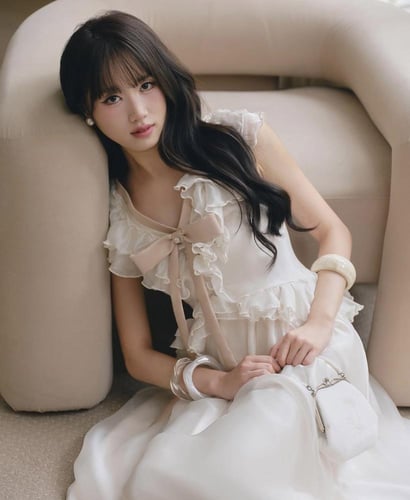 فستان العمر المحير باللون البيج والبني الفاتح