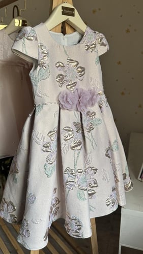 فستان جاكار موف+شنطه+ طوق