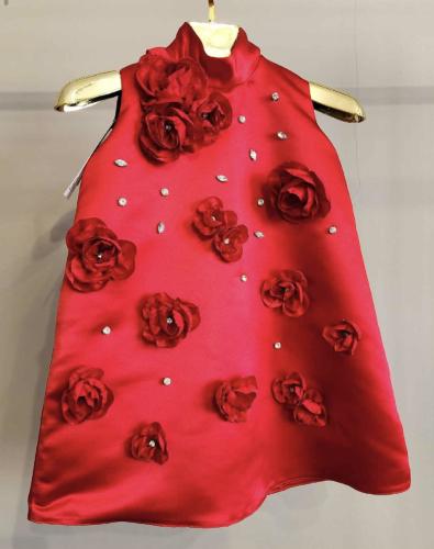 فستان مناسبات انيق باللون الاحمر