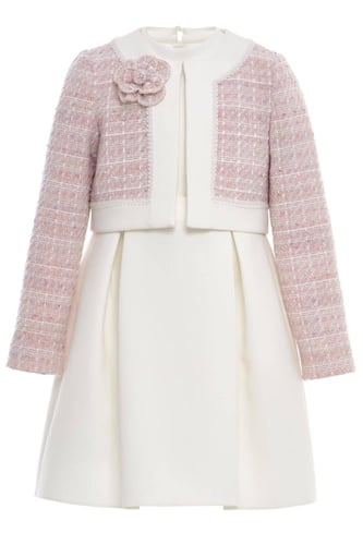 فستان مع جاكيت تويد من ٨ سنوات الى ١٥ سنه