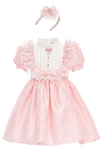 فستان فكتوري وردي من ٣ ل ٧ سنوات