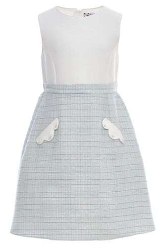 طقم فستان وجاكيت من التويد من ٨ سنوات الى ١٤ سنه ب...