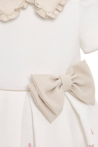 فستان جاكار مزين بالورد من ٣ ل ٧ سنوات