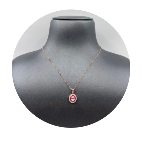 عقد ذهب روز عيار 18