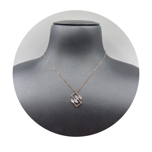 عقد ذهب روز عيار 18