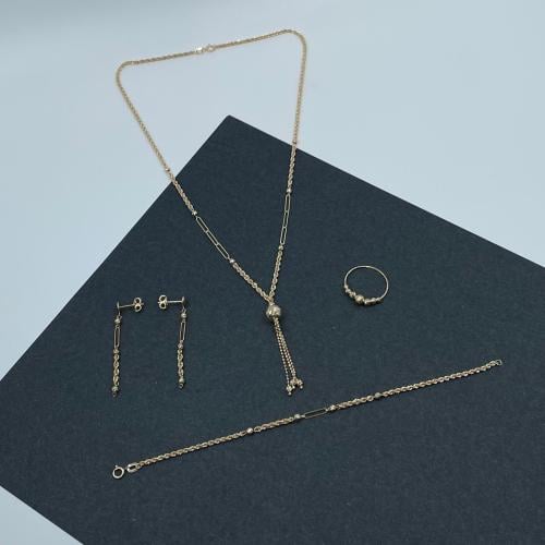 طقم ذهب أصفر عيار 18