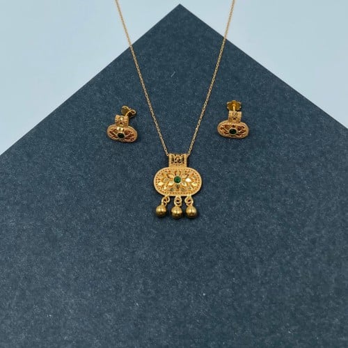 ربع طقم ذهب أصفر عيار 21