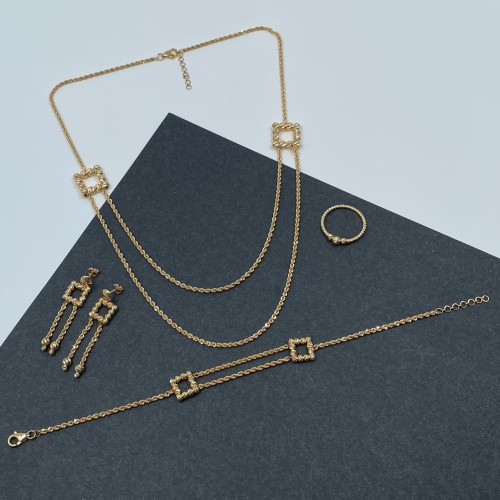 طقم ذهب أصفر عيار 21