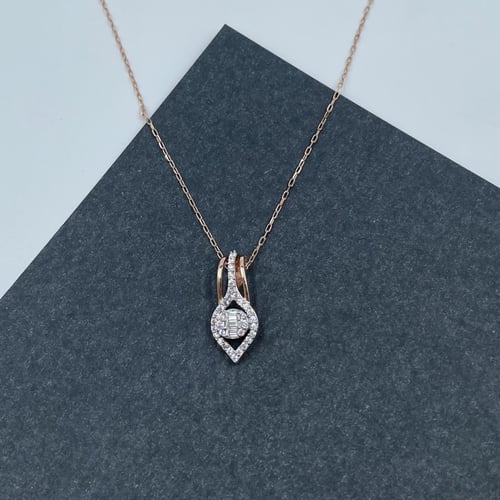 عقد ذهب روز عيار 18