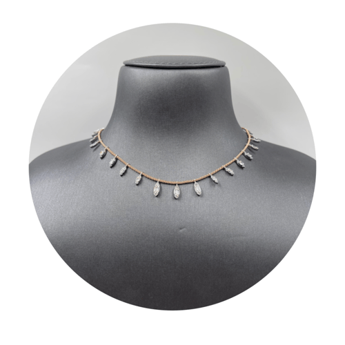 عقد ذهب روز عيار 18