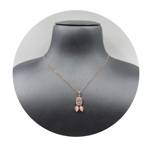 عقد ذهب روز عيار 18