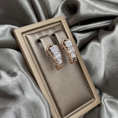 حلق ذهب روز عيار 18