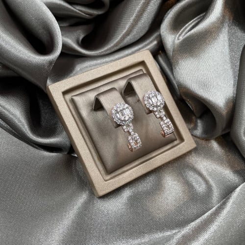 حلق ذهب روز عيار 18