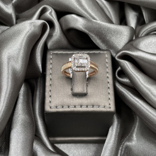 خاتم ألماس ذهب روز