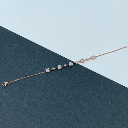 سوارة ذهب روز عيار 18