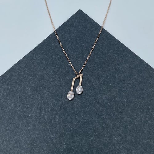 عقد ذهب روز عيار 18