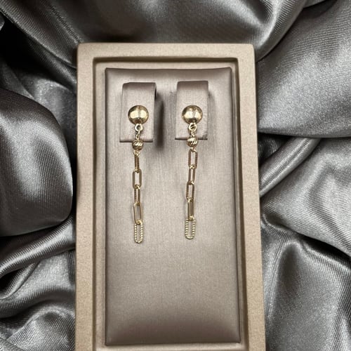 حلق ذهب أصفر عيار 18