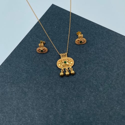 ربع طقم ذهب أصفر عيار 21