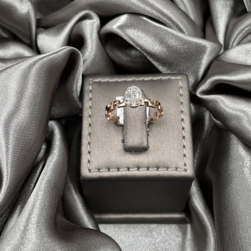 خاتم ألماس ذهب روز