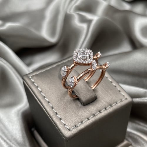 خاتم ذهب روز عيار 18