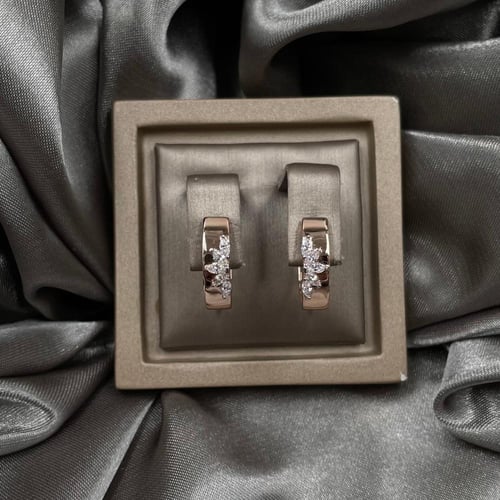 حلق ذهب روز عيار 18