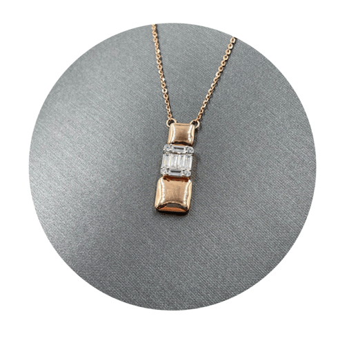 عقد ذهب روز عيار 18