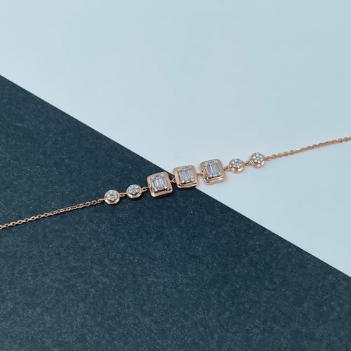 سوارة ذهب روز عيار 18