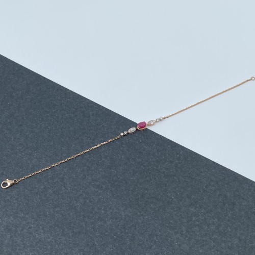 سوارة ذهب روز عيار 18