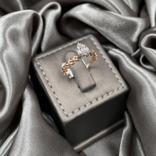 خاتم ألماس ذهب روز