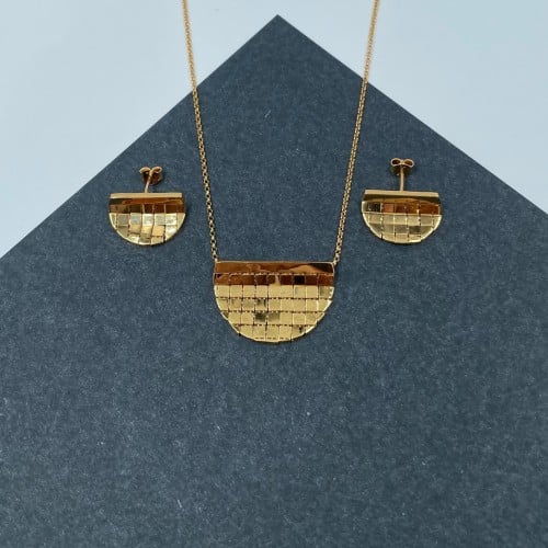 ربع طقم ذهب أصفر عيار 21