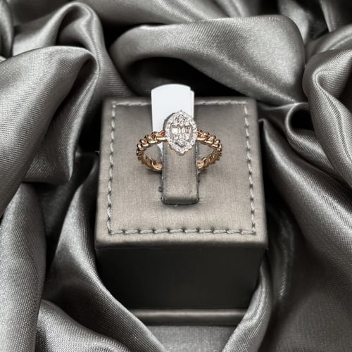 خاتم ألماس ذهب روز