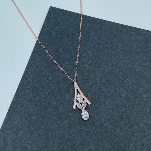 عقد ذهب روز عيار 18